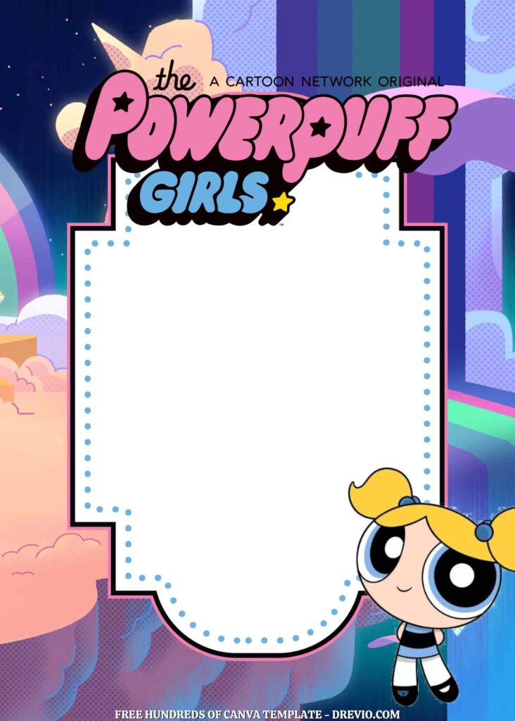 Invitation Template of 18+ The Powerpuff Girls Canva Birthday Invitation Templates 5