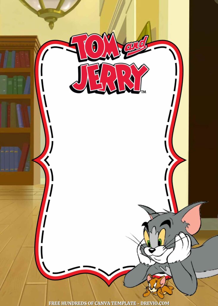 Invitation Template of 20+ Tom & Jerry Canva Birthday Invitation Templates 4