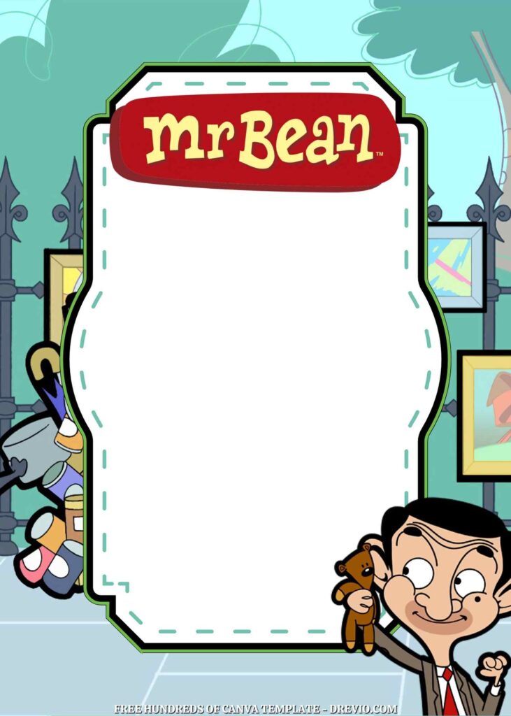 Invitation Template of 22+ Mr. Bean The Animated Series Canva Birthday Invitation Templates 4