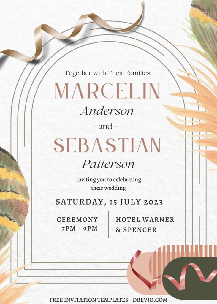 Invitation Template of FREE PRINTABLE - 9+ Secret Spring Canva Wedding Invitation Templates 2