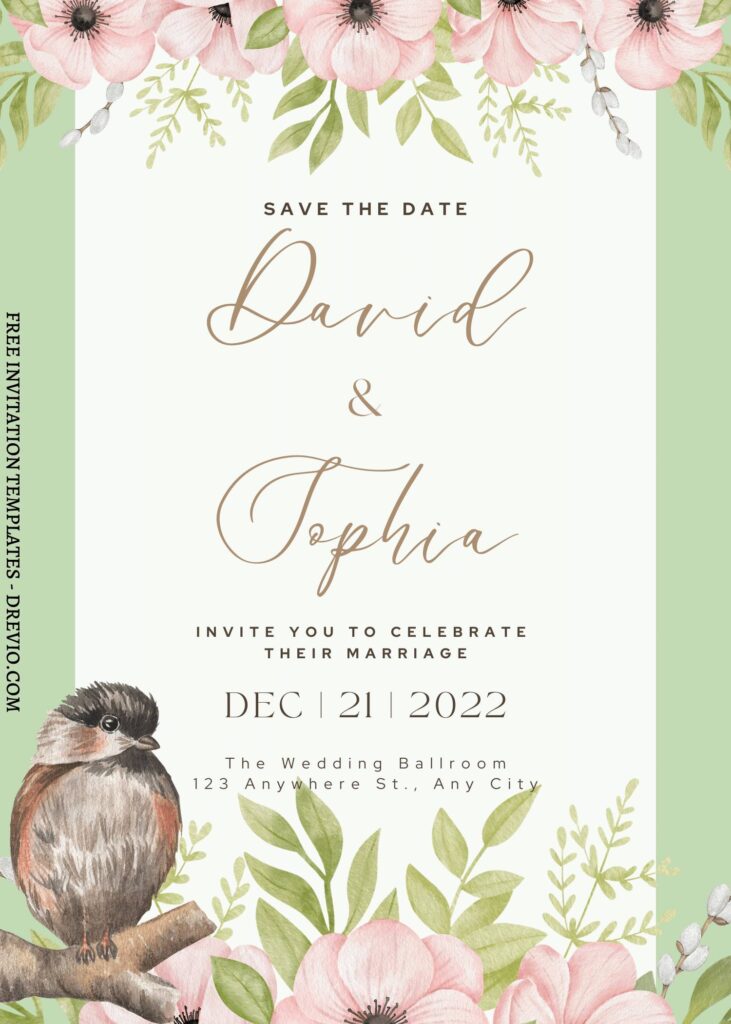 Invitation Template of FREE EDITABLE - 11+ Dusty Anemone Canva Wedding Invitation Templates 4