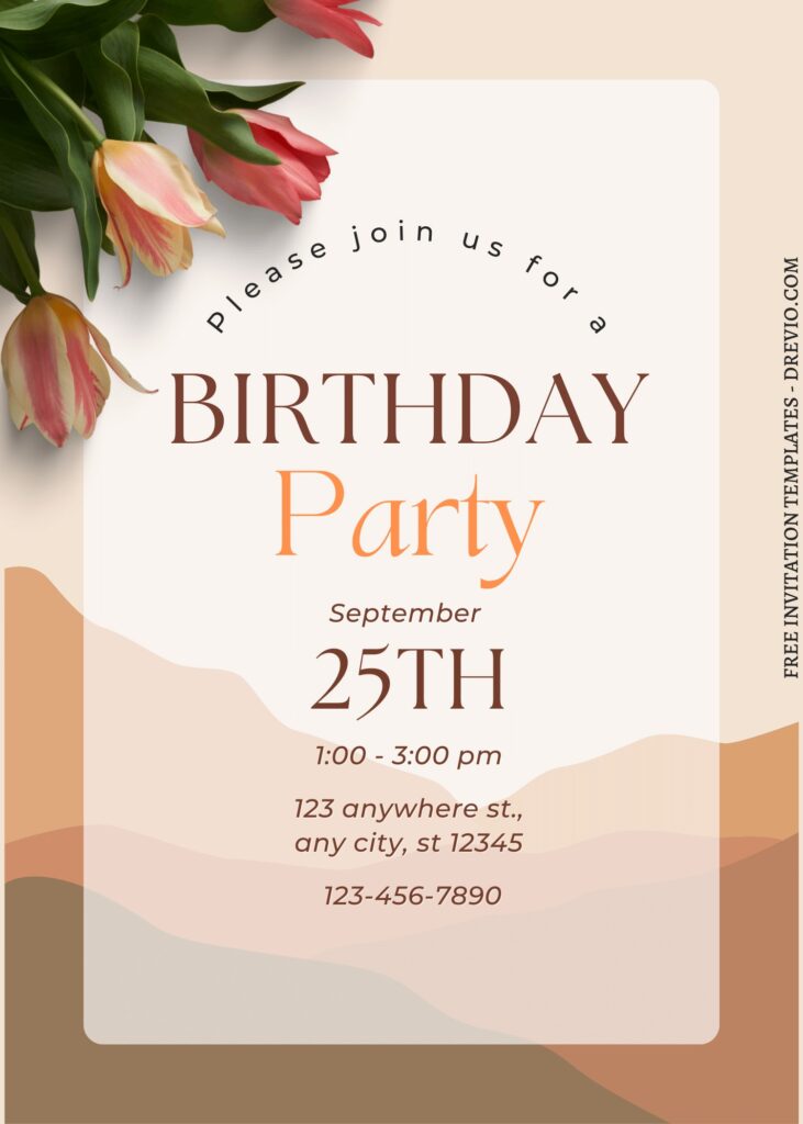 Invitation Template of FREE PRINTABLE - 8+ Bohemian Floral Editable Canva Templates 1