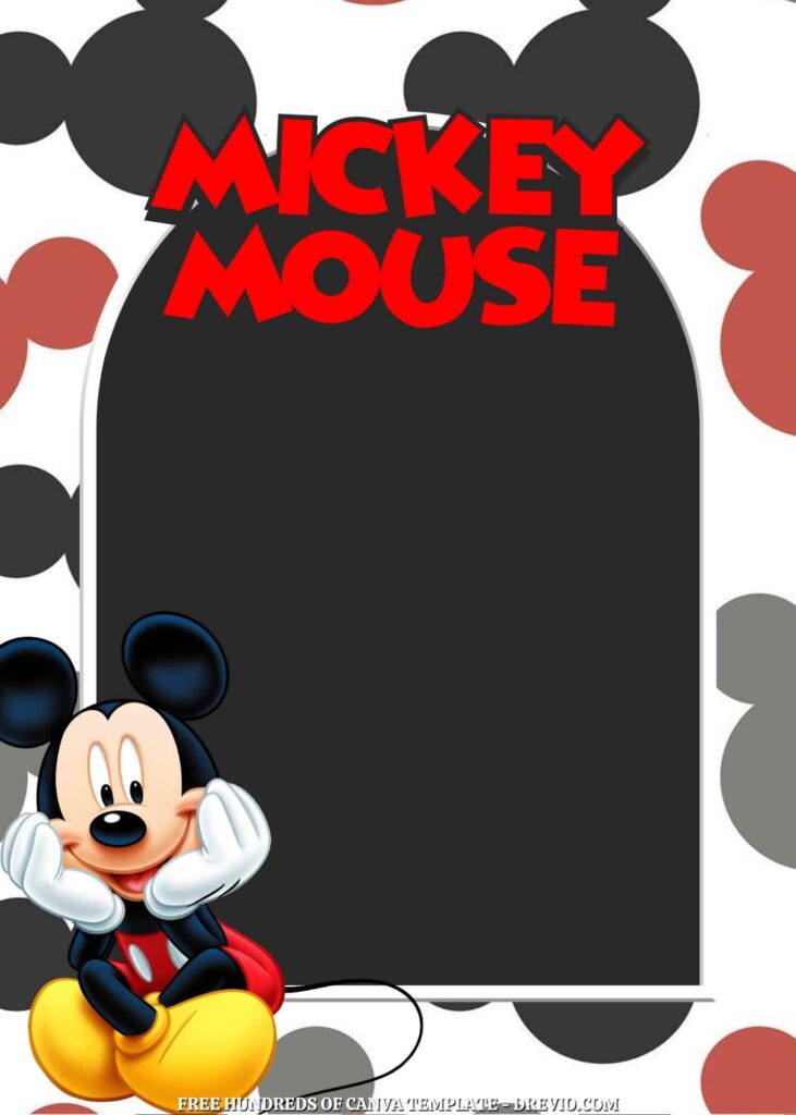 Invitation Template of FREE 20+ Mickey Mouse Canva Birthday Invitation Templates 8