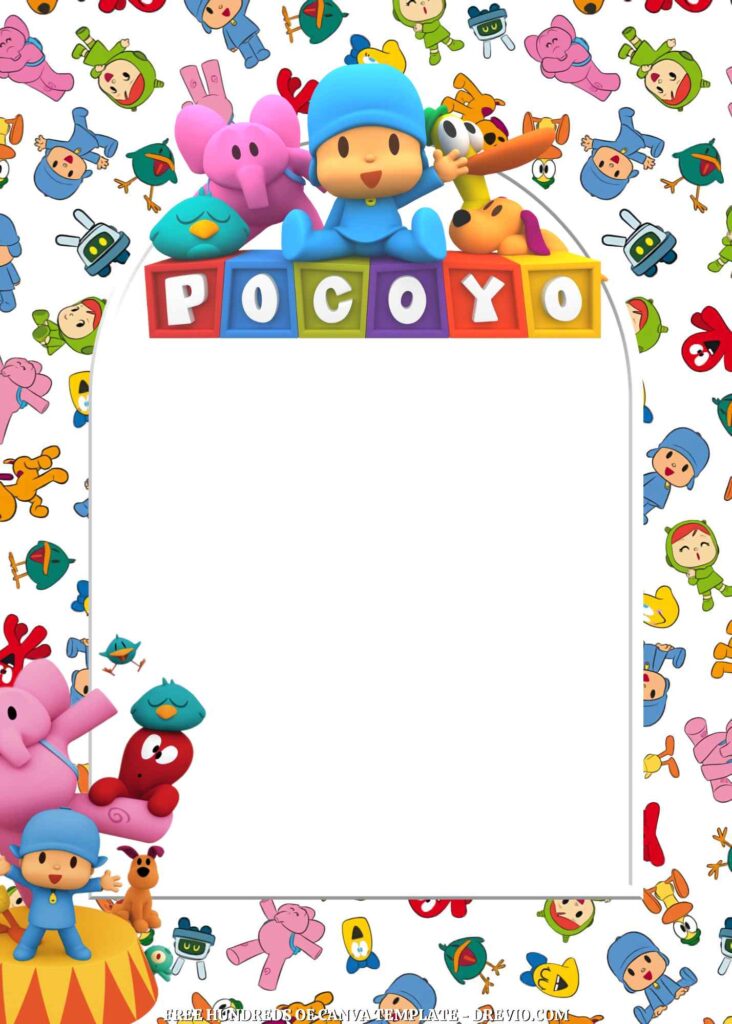 Invitation Template of FREE - 20+ Pocoyo Canva Birthday Invitation Templates 8