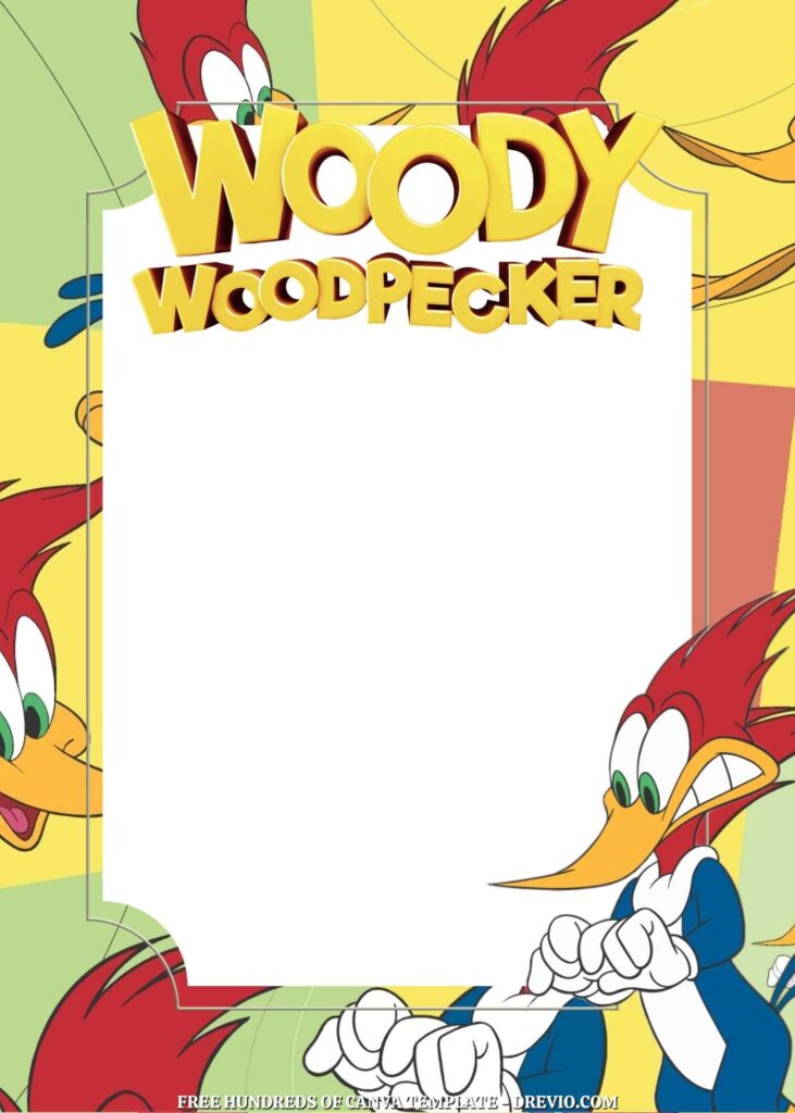 Invitation Template of FREE 20+ The Woody Woodpecker Birthday Canva Invitation Templates 8