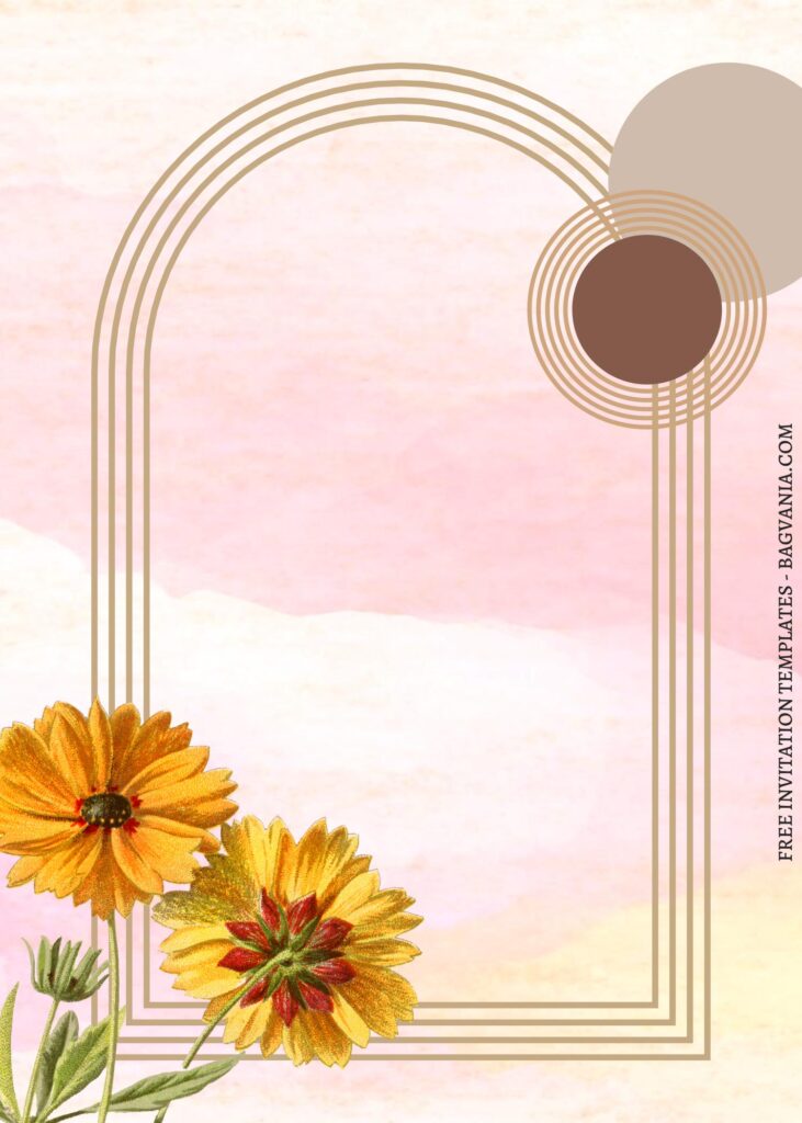 FREE PRINTABLE - 8+ Bohemian Arch Canva Birthday Invitation Templates with Enchanting sunflower