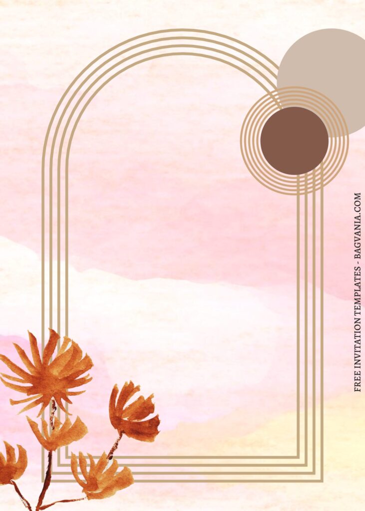 FREE PRINTABLE - 8+ Bohemian Arch Canva Birthday Invitation Templates with beautiful daisy