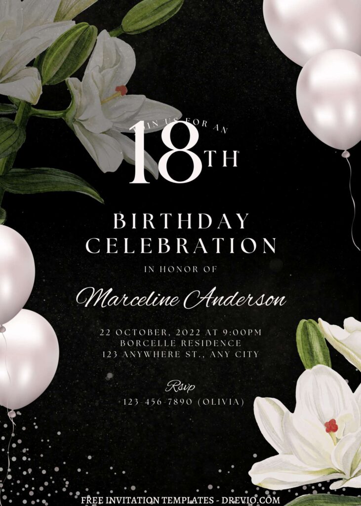 Invitation Template of FREE EDITABLE - 10+ Daydream Lily Canva Birthday Invitation Templates 2