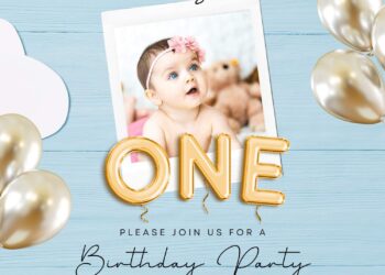 9+ Sweet Dreams Canva Birthday Invitation Templates with sparkling rose gold balloon