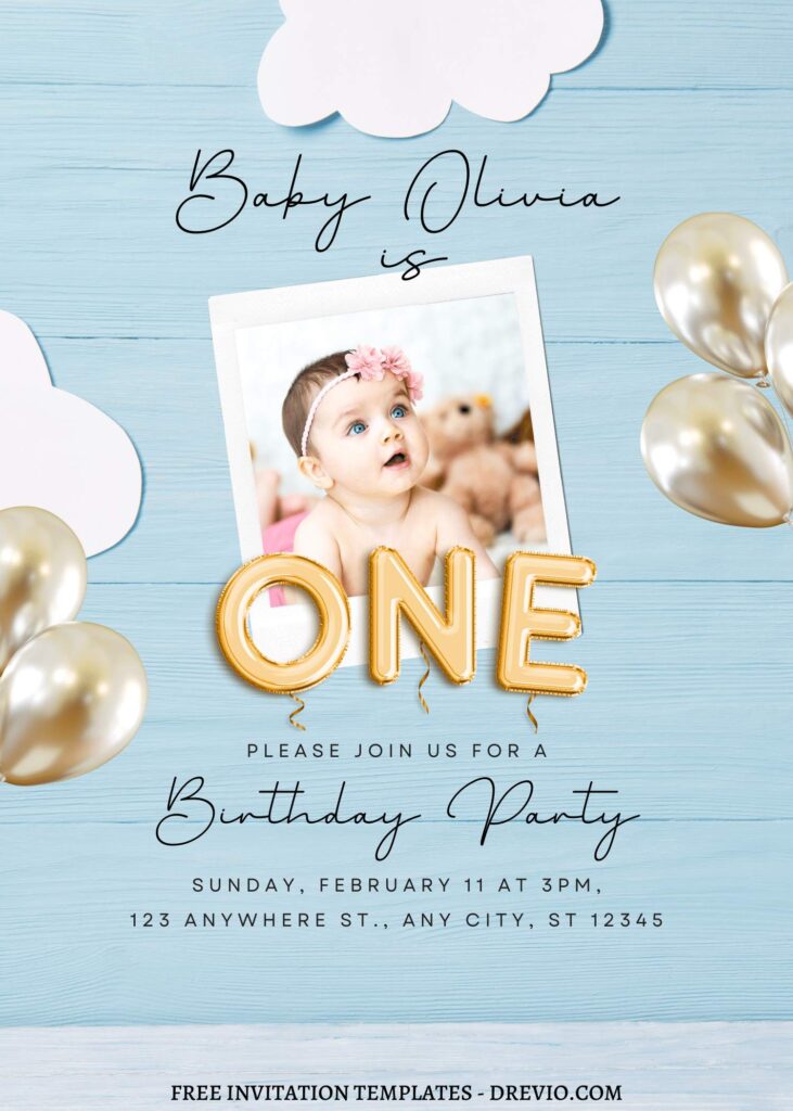 9+ Sweet Dreams Canva Birthday Invitation Templates  with sparkling rose gold balloon
