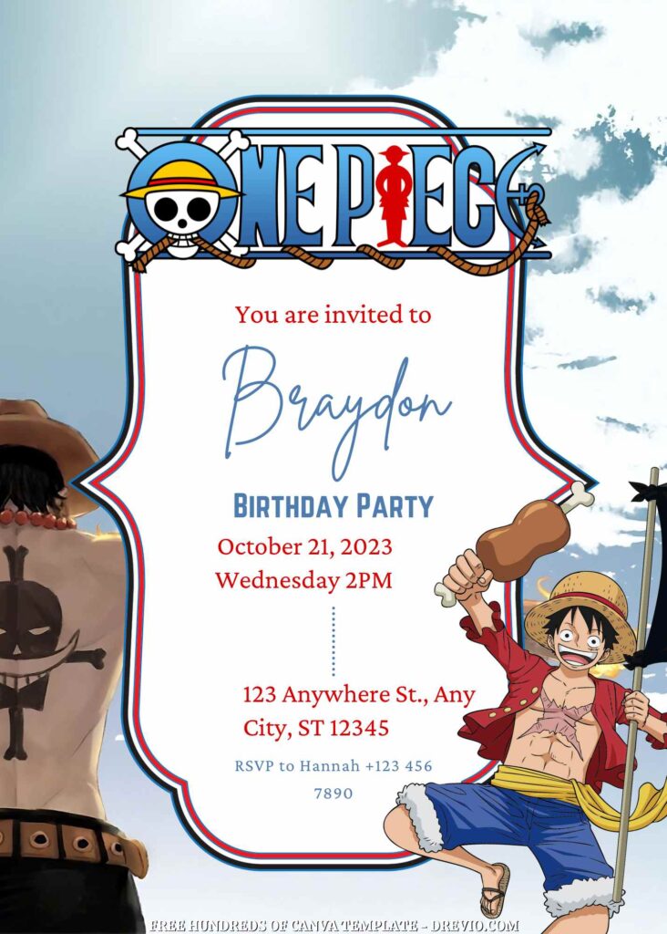 Free One Piece Birthday Invitations