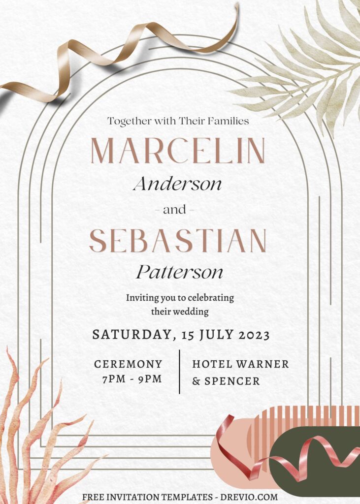 Invitation Template of FREE PRINTABLE - 9+ Secret Spring Canva Wedding Invitation Templates 1