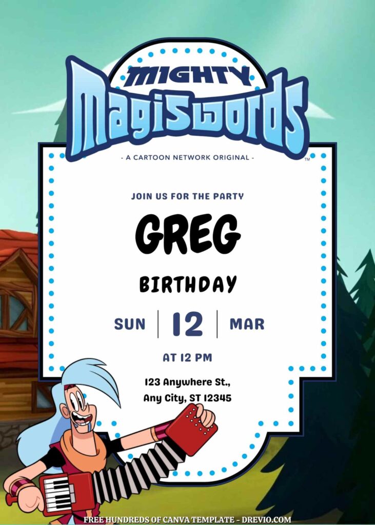 Free Mighty Magiswords Birthday Invitations