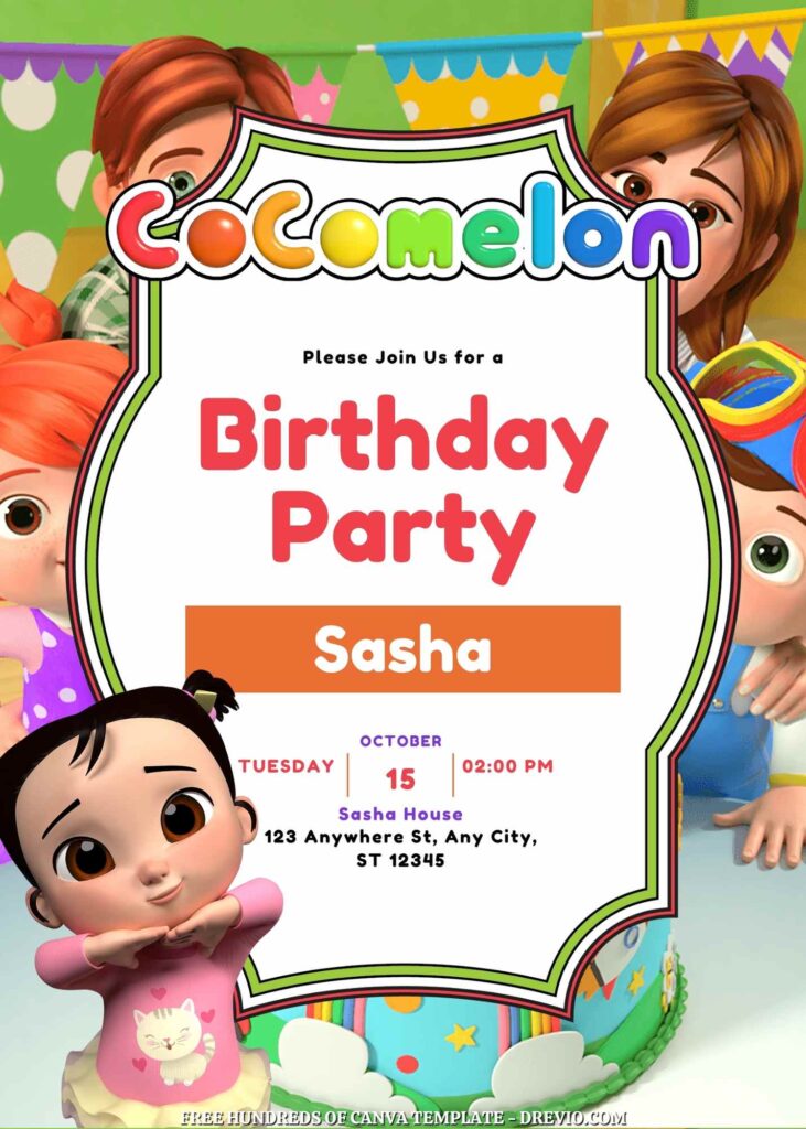 Free Cocomelon Birthday Invitations