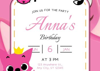 Free Pinkfong Birthday Invitations
