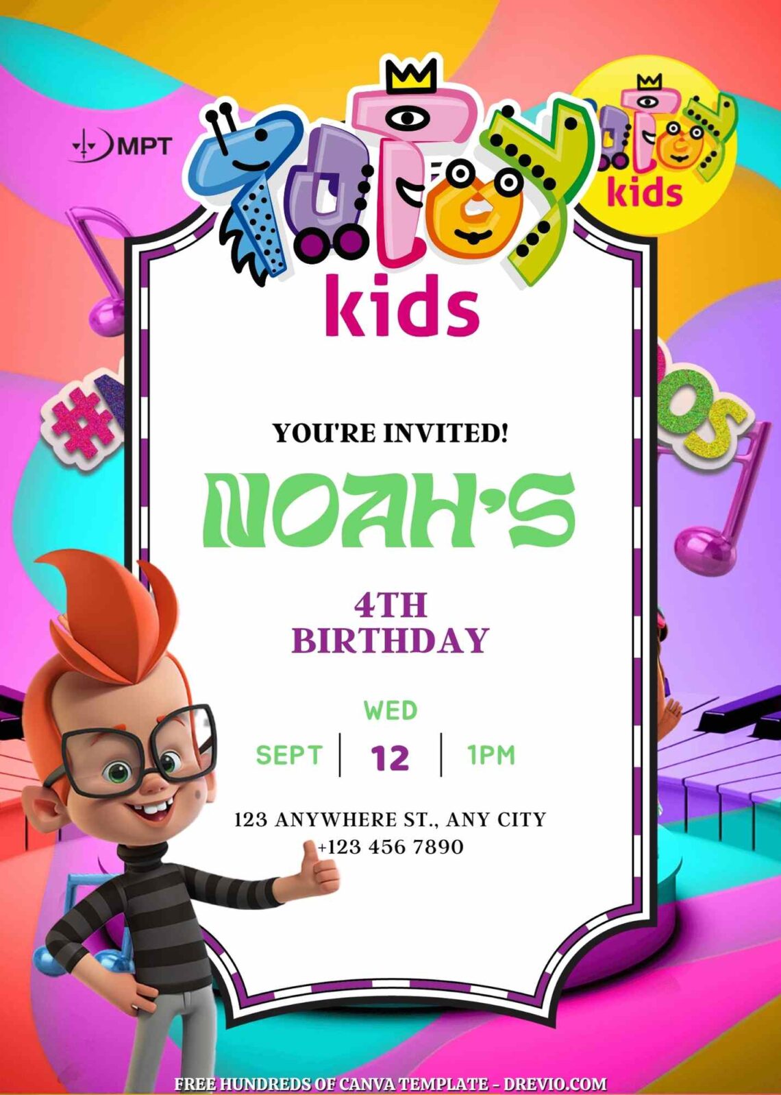 Totoy Kids Birthday Invitations