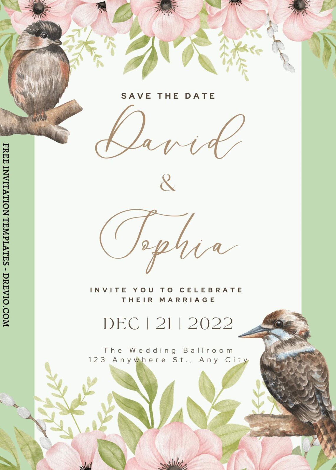 FREE EDITABLE - 11+ Dusty Anemone Canva Wedding Invitation Templates