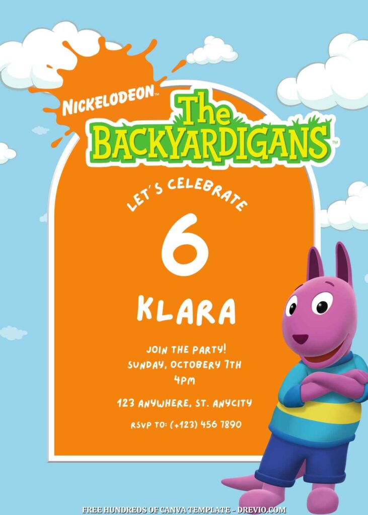 Invitation Template of FREE - 20+ The Backyardigans Canva Birthday Invitation Templates 9