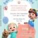 FREE EDITABLE - 9 Cute Cocomelon Canva Birthday Invitation Templates with TomTom