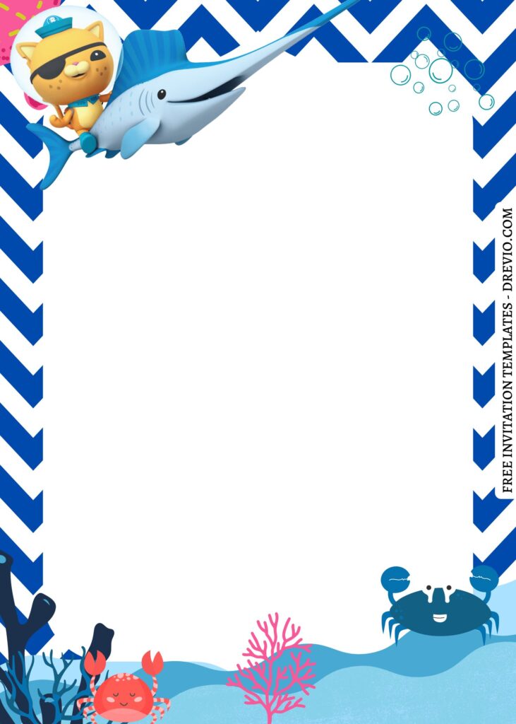 Invitation Template of 9+ Fun Octonauts Sea Themed Canva Birthday Invitation Templates 16