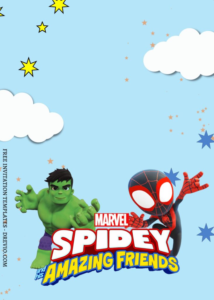 9 Free Spidey His Amazing Friends Canva Birthday Invitation Templates Download Hundreds