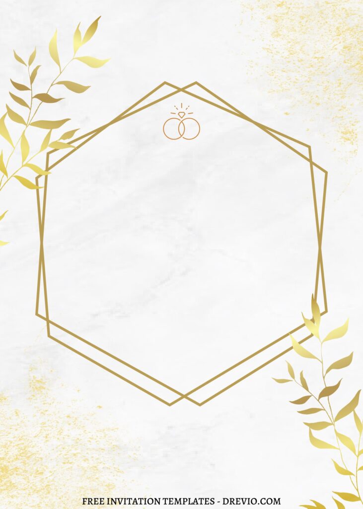 Invitation Template of FREE EDITABLE - 7+ Geometric Gold Editable Canva Templates 14