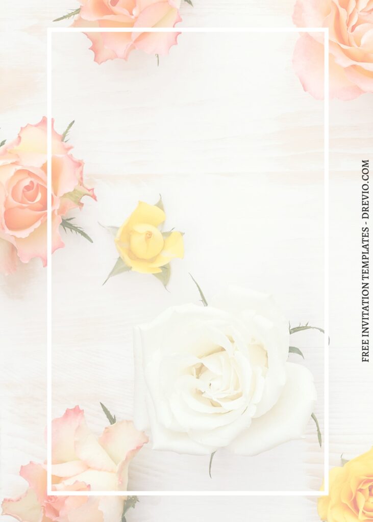 Invitation Template of FREE PRINTABLE - 11+ Bright Gardenia And Rose Editable Canva Templates 20