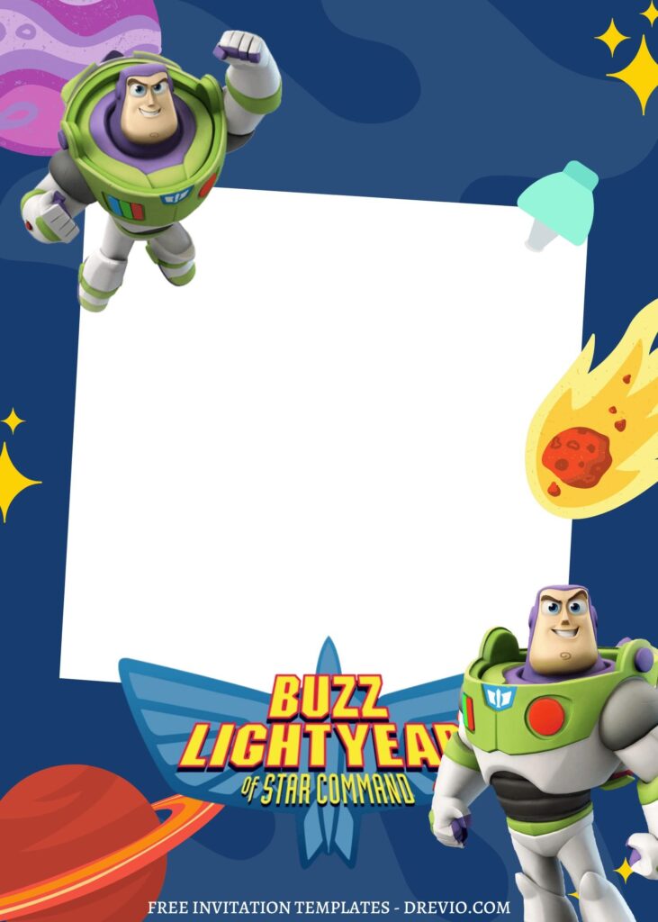 Invitation Template of FREE EDITABLE - 8+ Buzz Lightyear Canva Birthday Invitation Templates 14