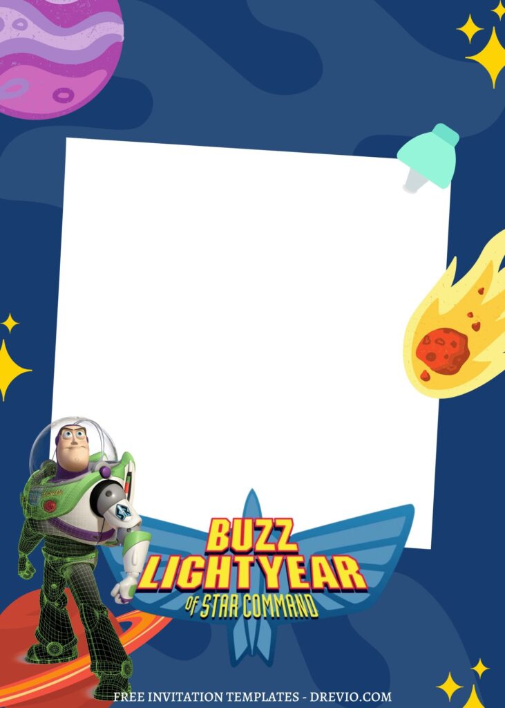 Invitation Template of FREE EDITABLE - 8+ Buzz Lightyear Canva Birthday Invitation Templates 12