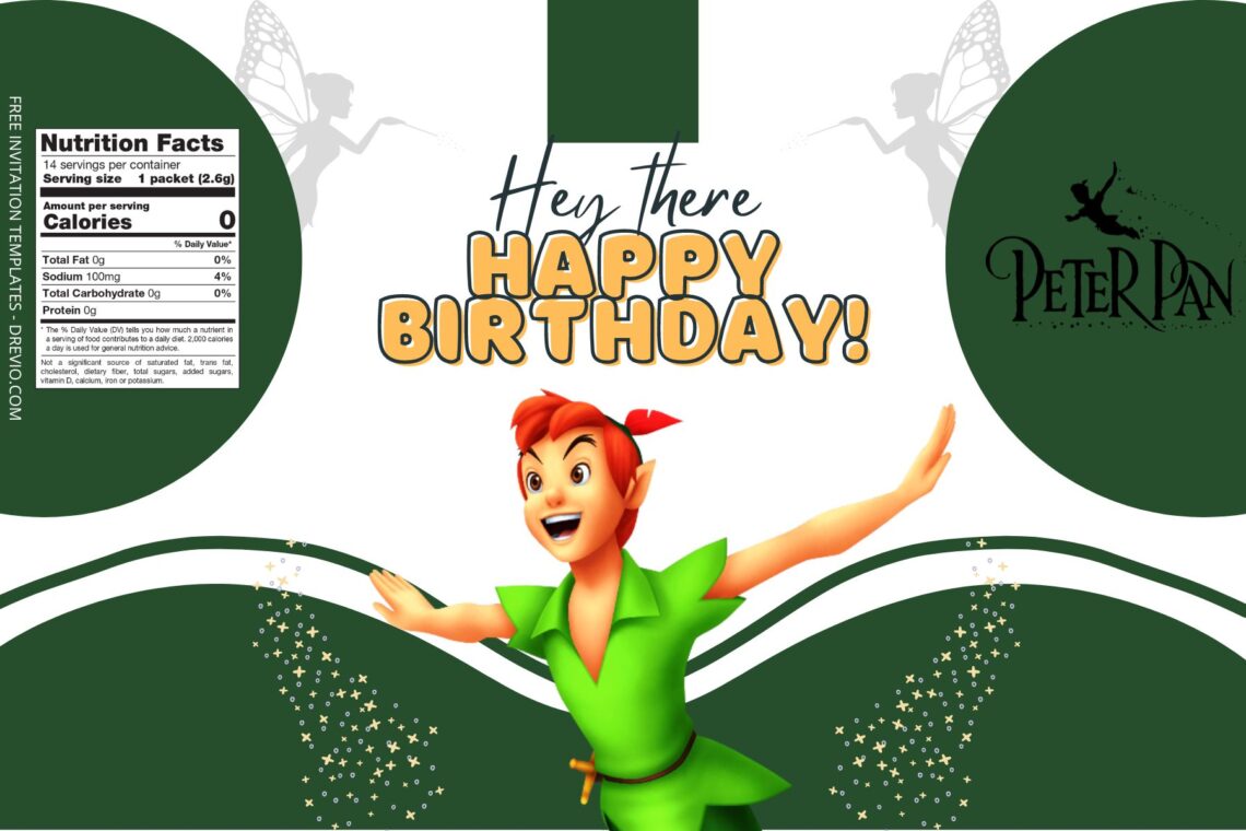 FREE EDITABLE - 7+ Peterpan Canva Birthday Invitation Templates Pne