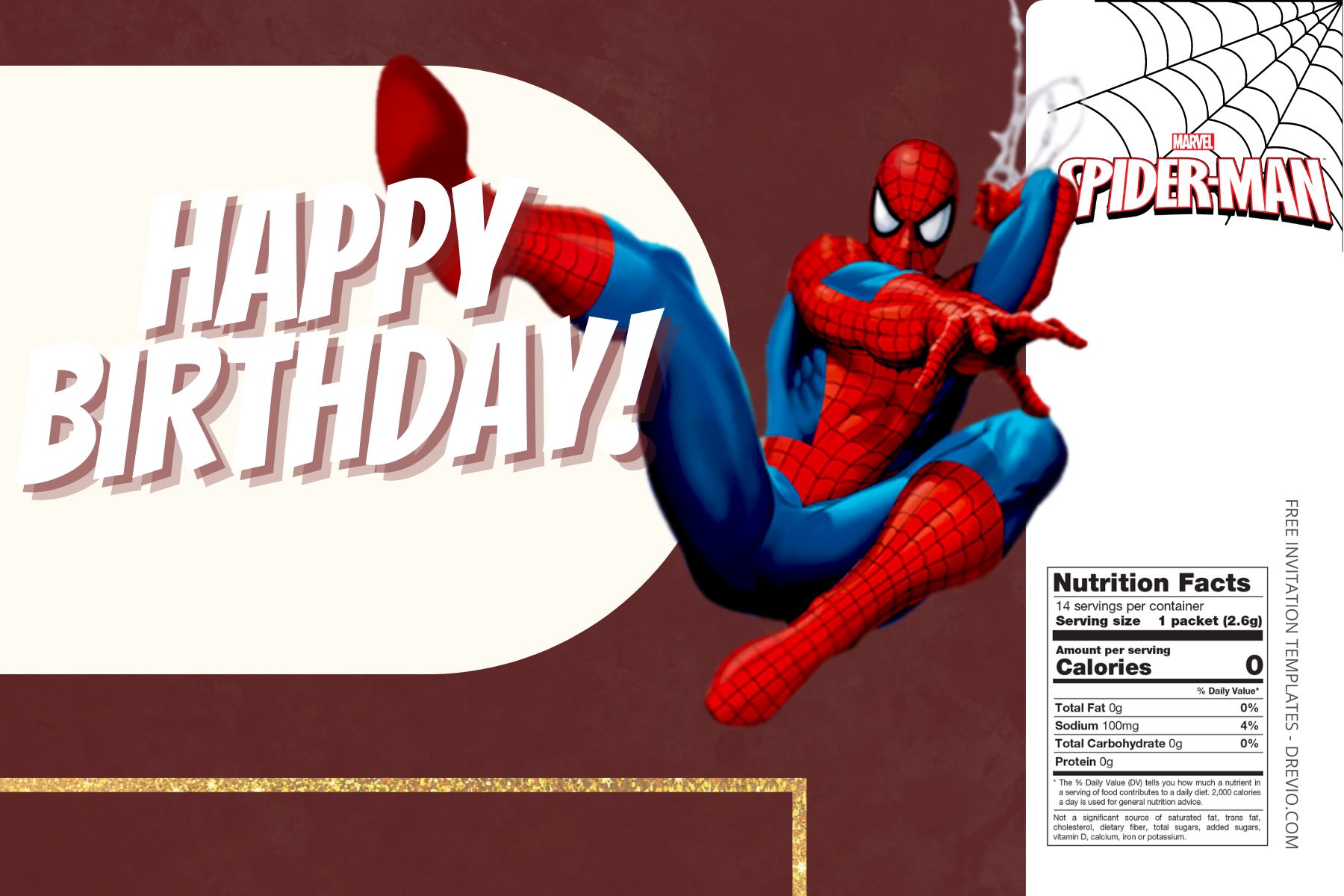 (Free Editable) Spiderman Canva Birthday Water Bottle Labels Two