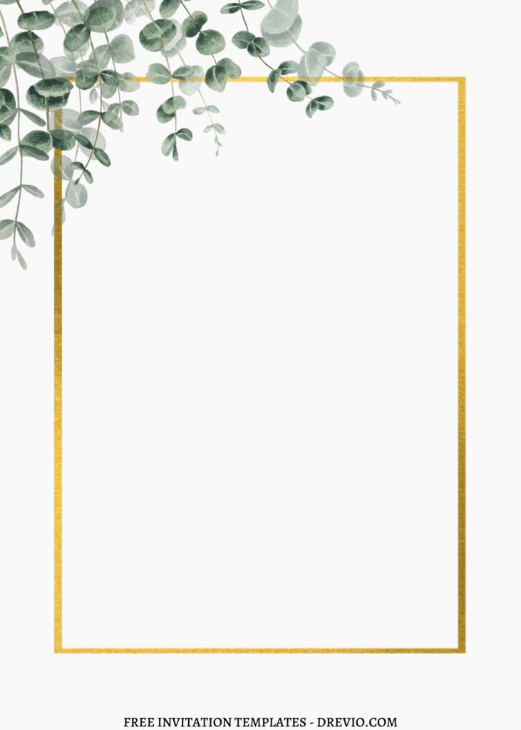 Invitation Template of FREE PRINTABLE - 11+ Botanical Eucalyptus Editable Canva Templates 16