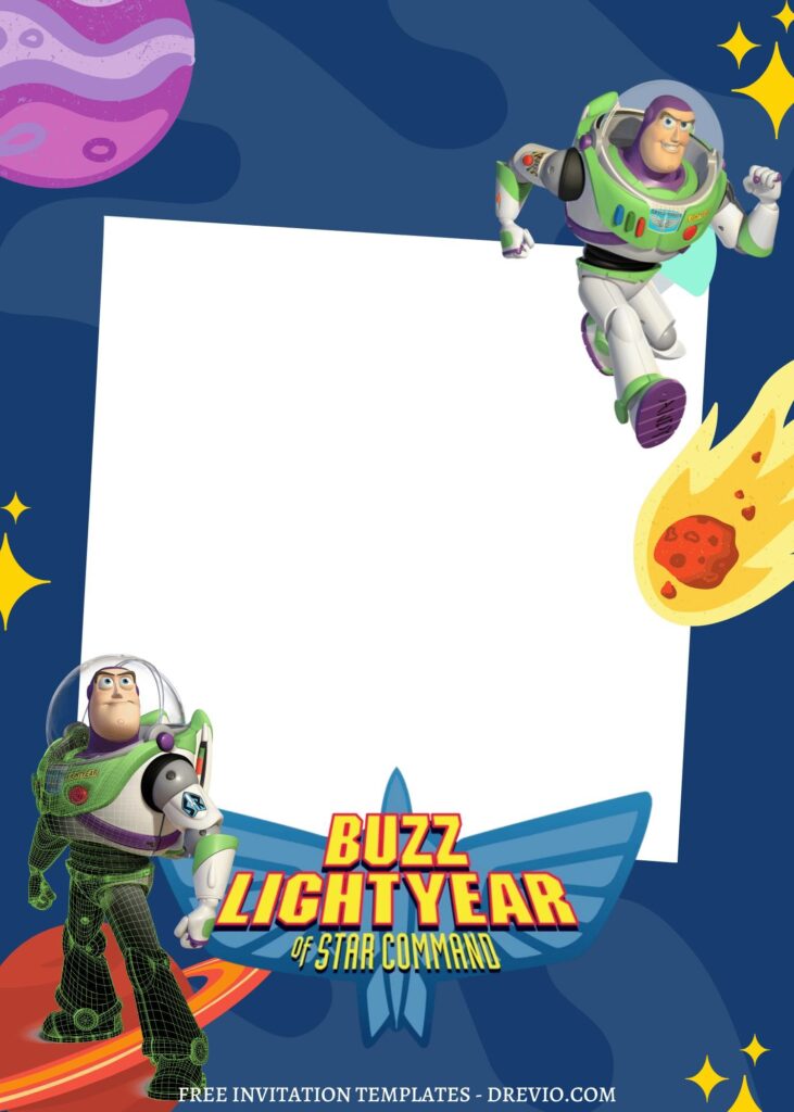 Invitation Template of FREE EDITABLE - 8+ Buzz Lightyear Canva Birthday Invitation Templates 11