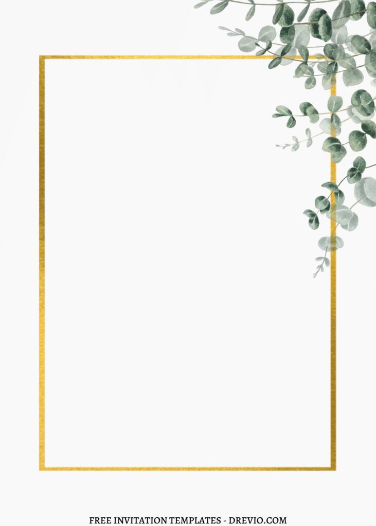 Invitation Template of FREE PRINTABLE - 11+ Botanical Eucalyptus Editable Canva Templates 15