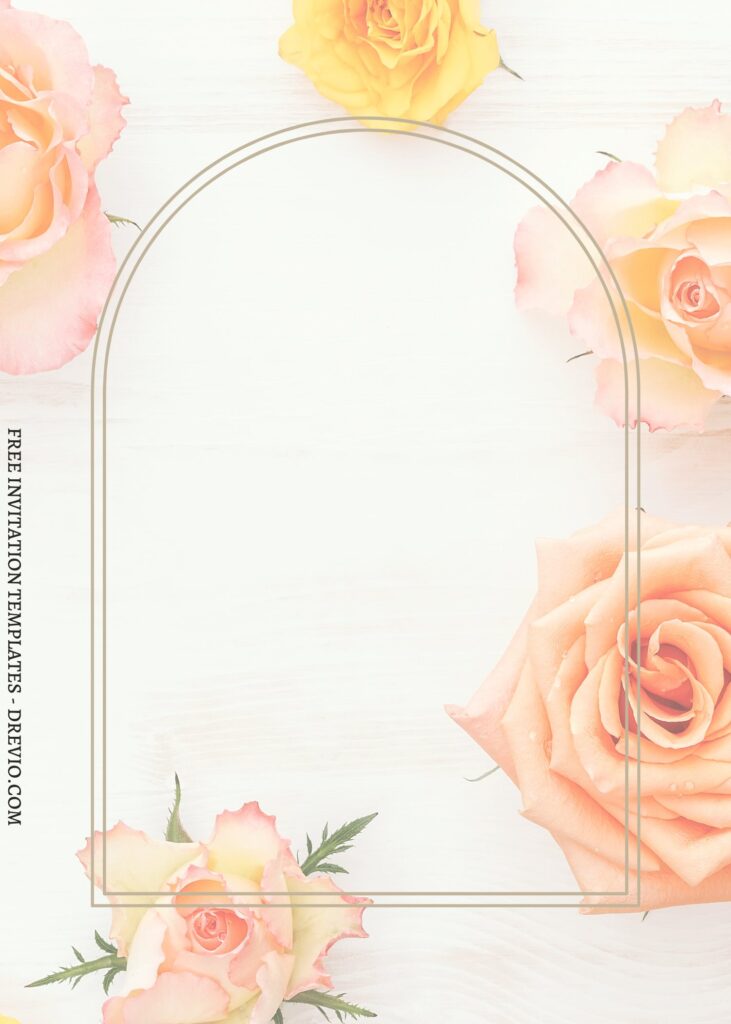 Invitation Template of FREE PRINTABLE - 11+ Bright Gardenia And Rose Editable Canva Templates 13