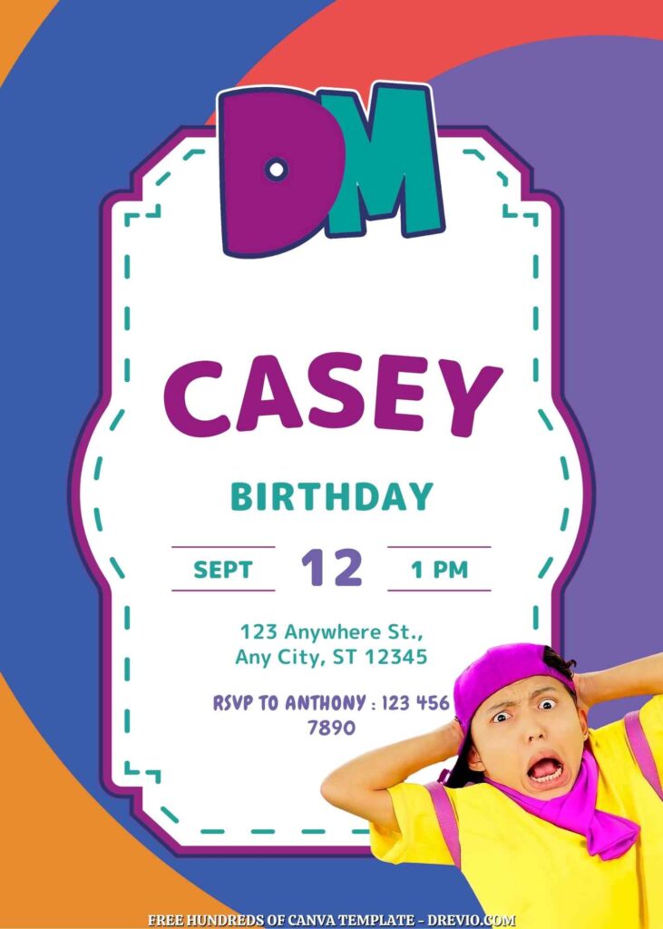 Invitation Template of 18+ Dominoki Kids Songs Canva Birthday Invitation Templates 1