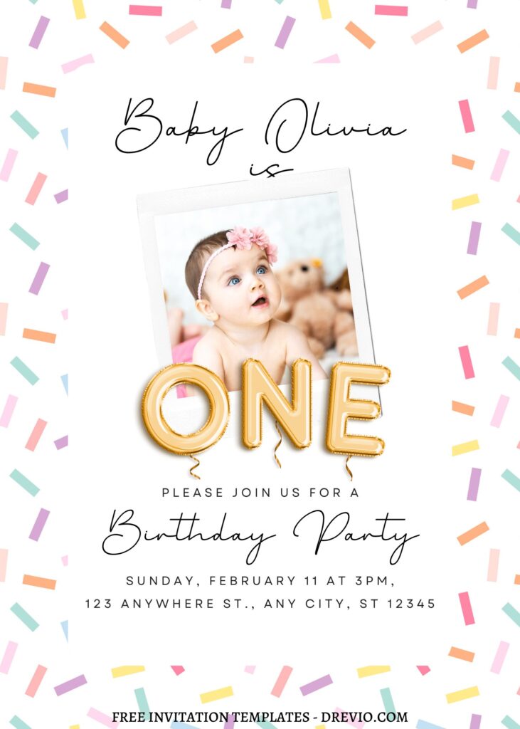 Invitation Template of 10+ Colorful Baby Sprinkle Canva Birthday Invitation Templates 1