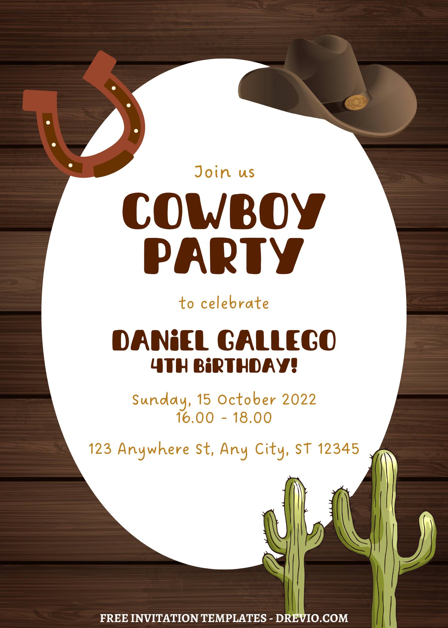 9+ tom & jerry cowboy up canva birthday invitation templates