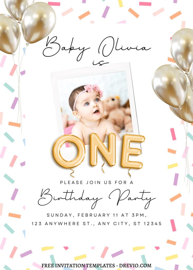10+ Colorful Baby Sprinkle Canva Birthday Invitation Templates with colorful sprinkles