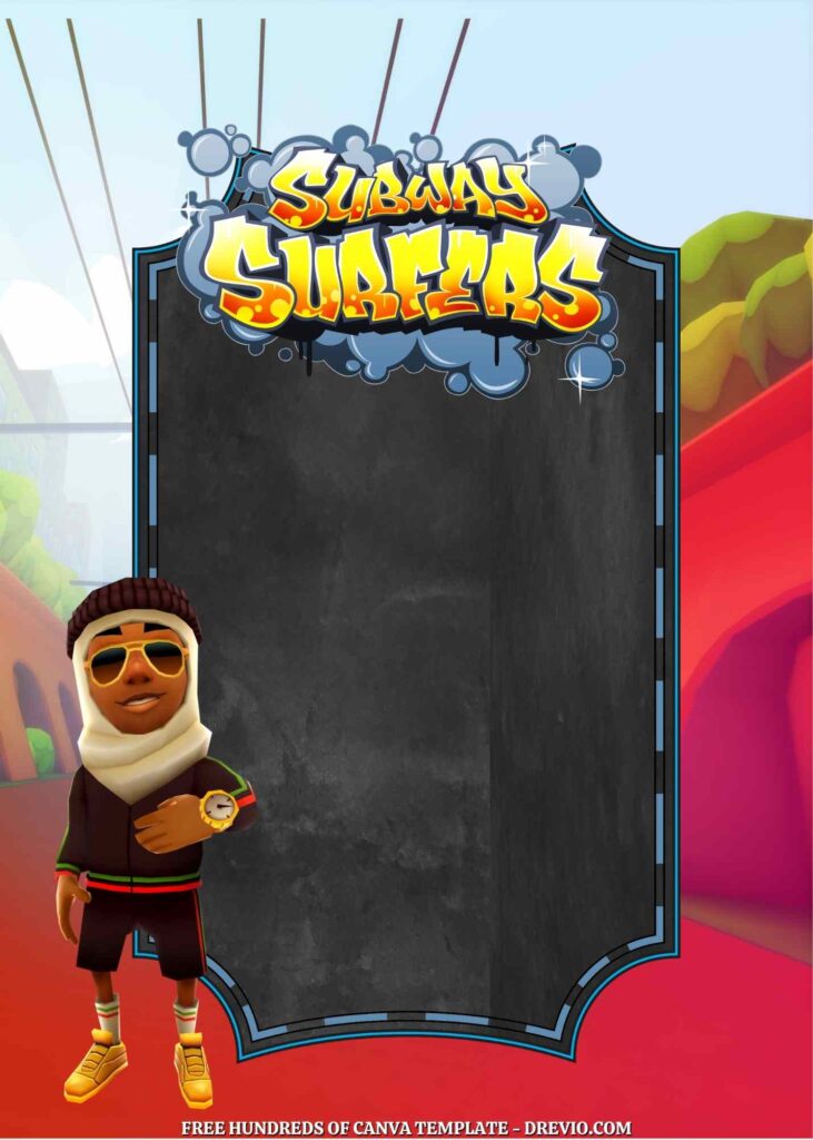 Invitation Template of 20+ Subway Surfers Canva Birthday Invitation Templates 6