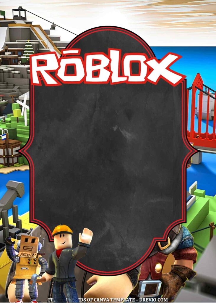 Invitation Template of 22+ Roblox Canva Birthday Invitation Templates 5