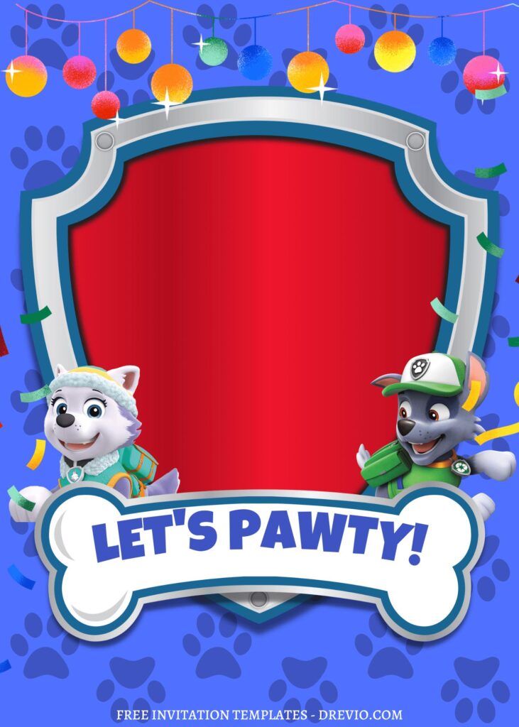 Invitation Template of 8+ Totally PAW-SOME PAW Patrol Canva Birthday Invitation Templates 1