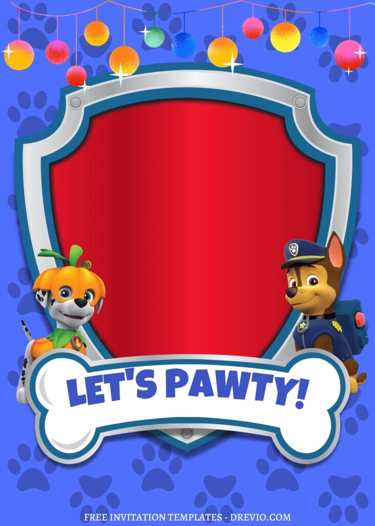 Invitation Template of 8+ Totally PAW-SOME PAW Patrol Canva Birthday Invitation Templates 9