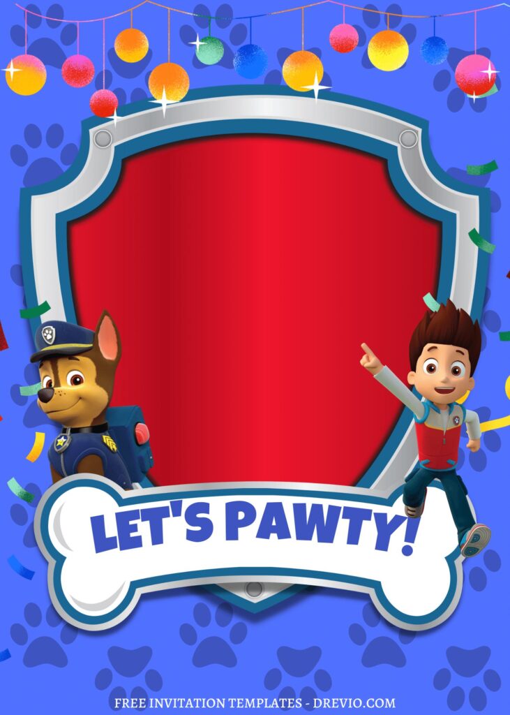 Invitation Template of 8+ Totally PAW-SOME PAW Patrol Canva Birthday Invitation Templates 5