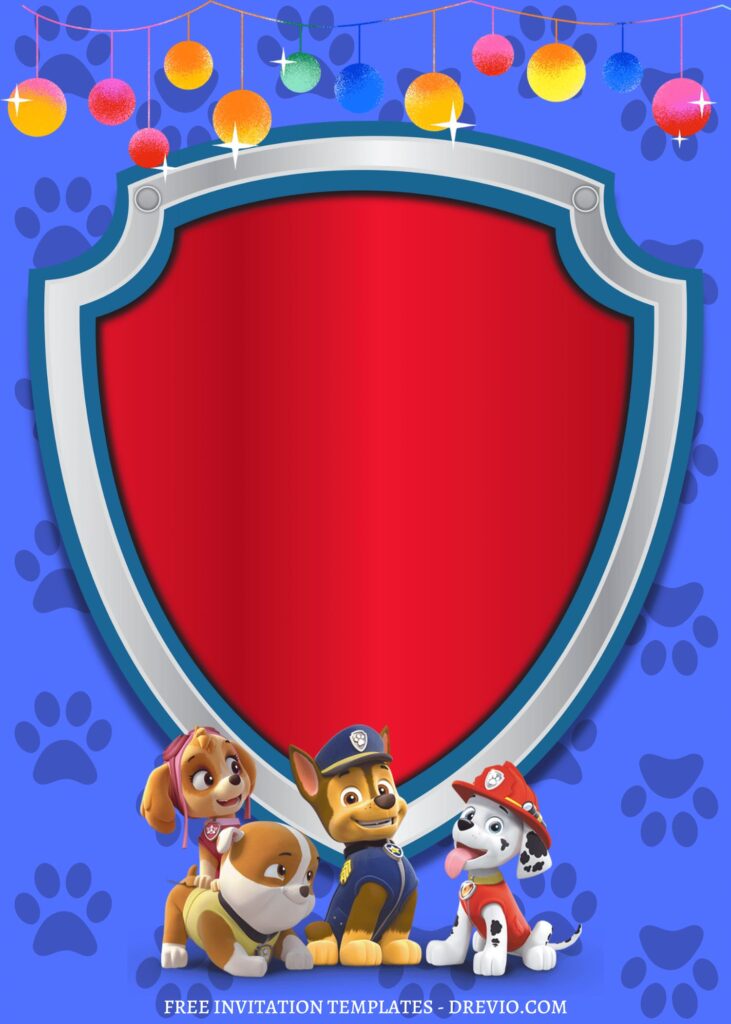 Invitation Template of 8+ Totally PAW-SOME PAW Patrol Canva Birthday Invitation Templates 3