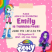 10+ Rainbow Pink My Little Pony Canva Birthday Invitation Templates with Rainbow dash