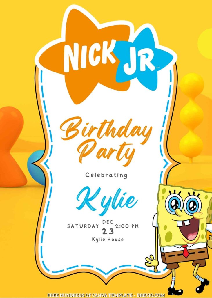 Free Nick Jr Birthday Invitations