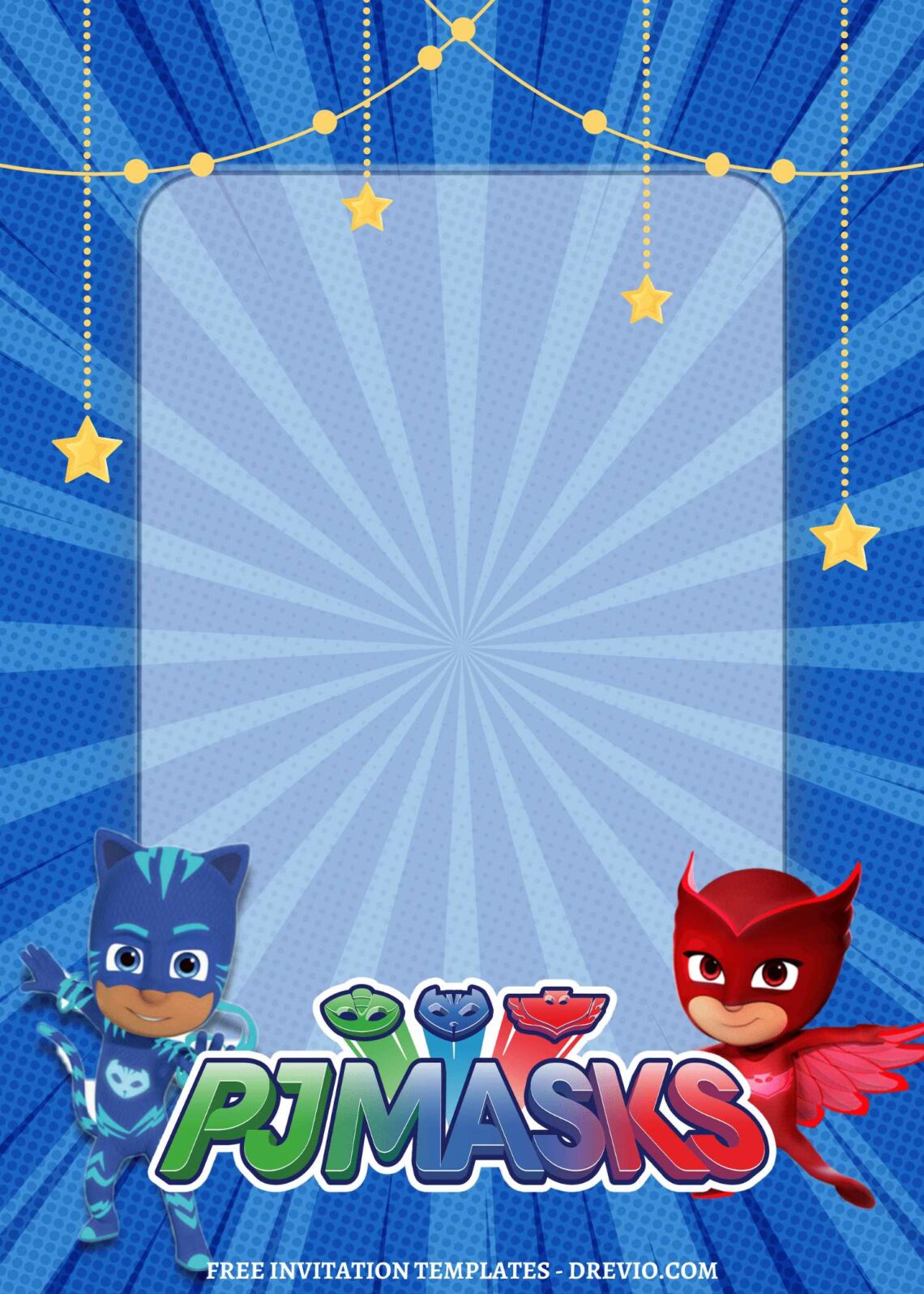 11+ Adorable PJ Mask Canva Birthday Invitation Templates | Download ...