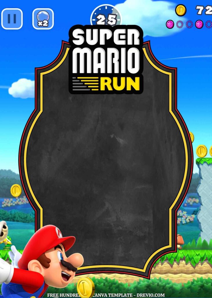 Invitation Template of 20+ Super Mario Run Canva Birthday Invitation Templates 5