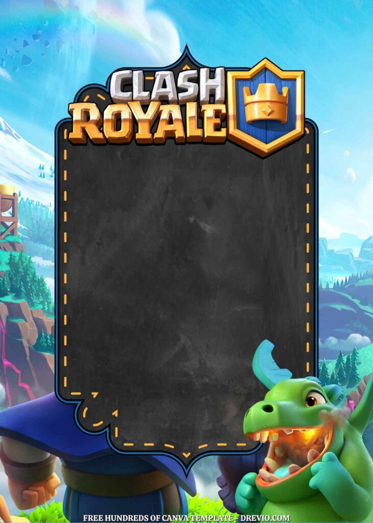 Invitation Template of 22+ Clash Royale Canva Birthday Invitation Templates 8